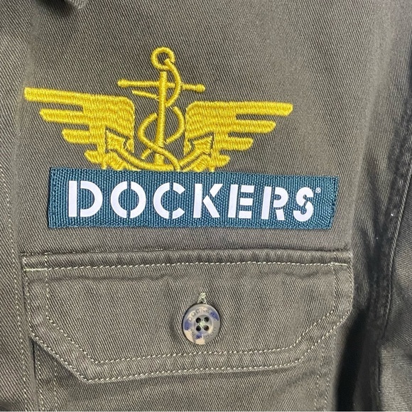 DOCKERS Men's Military Shirt Jacket - Picture 8 of 12